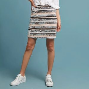 {Anthropologie} Isla Maude Striped Sequin Mini Skirt